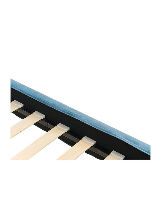 Beliani Fitou Κάλυμμα Βάσης Κρεβατιού Blue 90x200cm