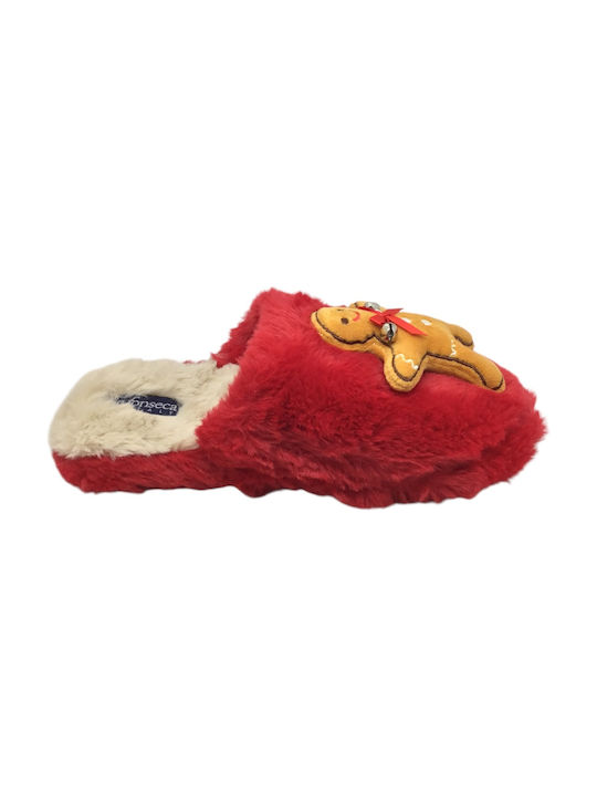 De Fonseca Roma Top I Winter Women's Slippers in Red color