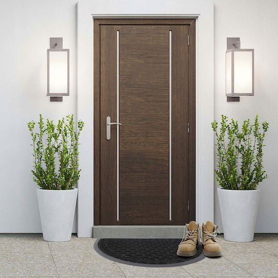 Kadax Entrance Mat Semicircular made of Rubber Beige 60x40cm