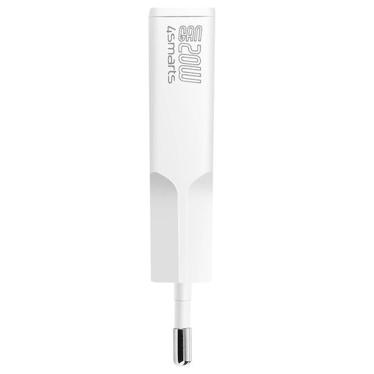 4Smarts Incarcător Fără Cablu GaN Cu Port USB-C 20W Livrarea Energiei Alb