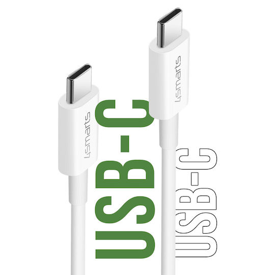 4Smarts GaN Charger with USB-C Port and USB-C Cable 20W Power Delivery White
