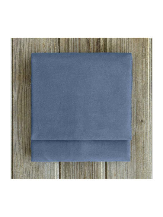 Nima Bettbezug Baumwollsatin King Size 260x240 Superior Satin Shadow Blue