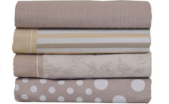 Anna Riska Bettbezug Einzelbett 160x240 Mix & Match Stripe Ecru 53