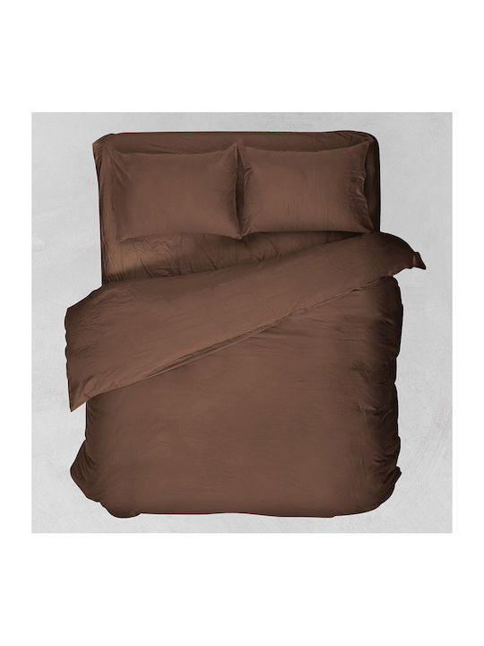 Viopros Duvet Cover Single 160x240 Basic 627449 Chocolate