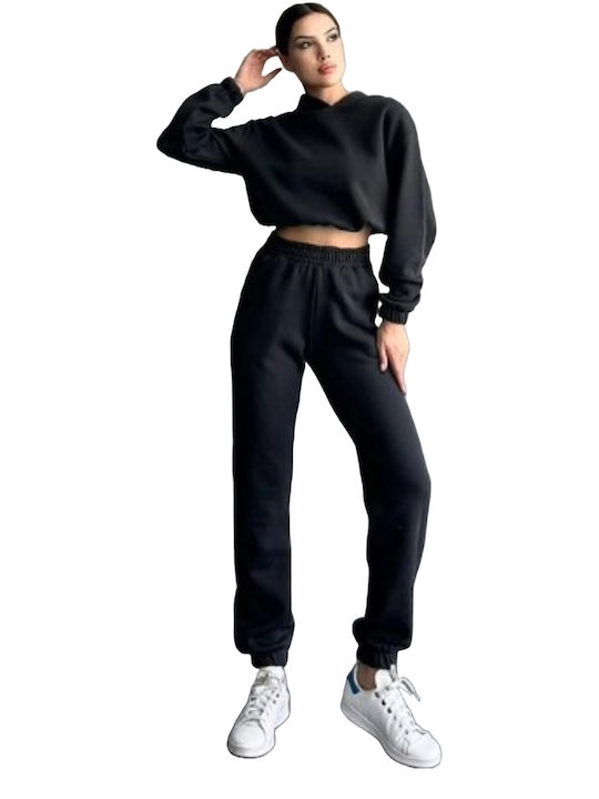 Collection Damen-Sweatpants-Set Charcoal Vlies