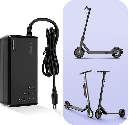 Linq Ninebot Scooter Ladegerät 29,4V 2A Leistung 58,8W DC 5,5 x 2,5mm Schwarz