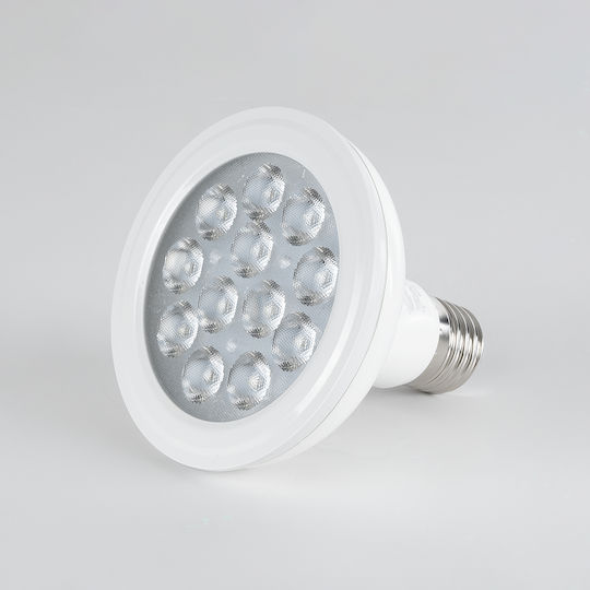 GloboStar LED-Lampe 12W 95mm für Fassung E27 und Form PAR30 Naturweiß 1164lm Dimmbar