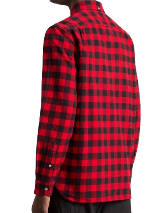 Woolrich Cămașă Bărbătească Cu mânecă lungă Flanel Red Buffalo