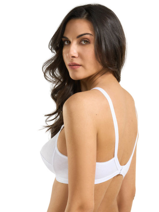 Spiman Bra without Padding Underwire White