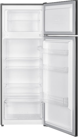 Crown Ψυγείο Δίπορτο 206lt Υ143xΠ55xΒ55εκ. Inox DF241ESI