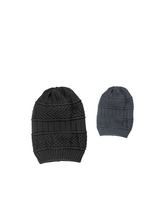 Beanie Ανδρικός Fleece Σκούφος Πλεκτός σε Γκρι χρώμα