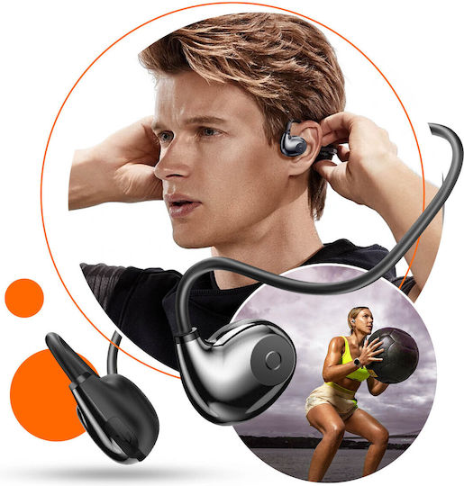 LinQ HI8 Conductie Osoasa Bluetooth Handsfree Căști cu Rezistență la Transpirație Negru