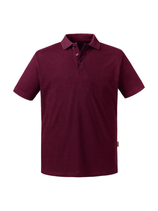 Russell Europe Ανδρικό Διαφημιστικό T-shirt Κοντομάνικο Burgundy