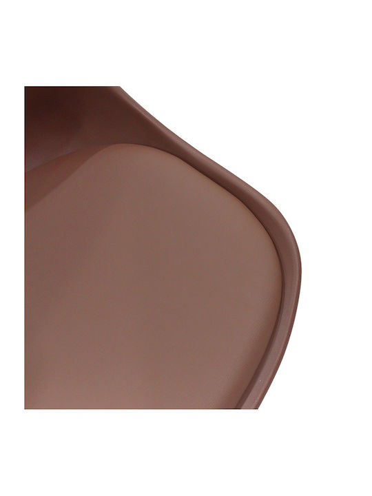 Gaston Dining Room Polypropylene Chair Coffee 53.5x48.5x83cm