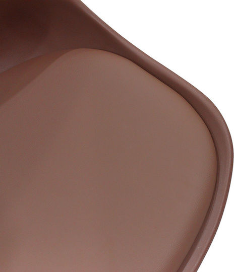 Gaston Dining Room Polypropylene Chair Coffee 53.5x48.5x83cm