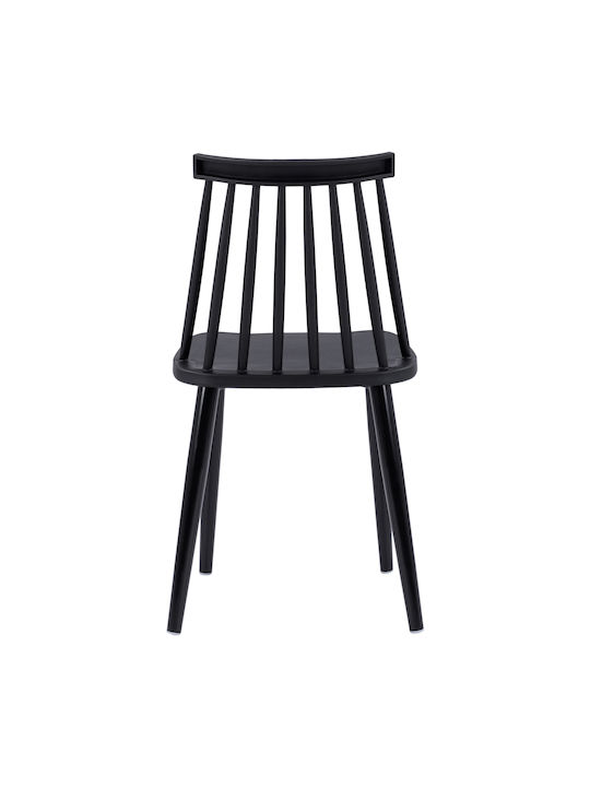 Vanessa Kitchen Polypropylene Chair Black 43x47.5x77cm