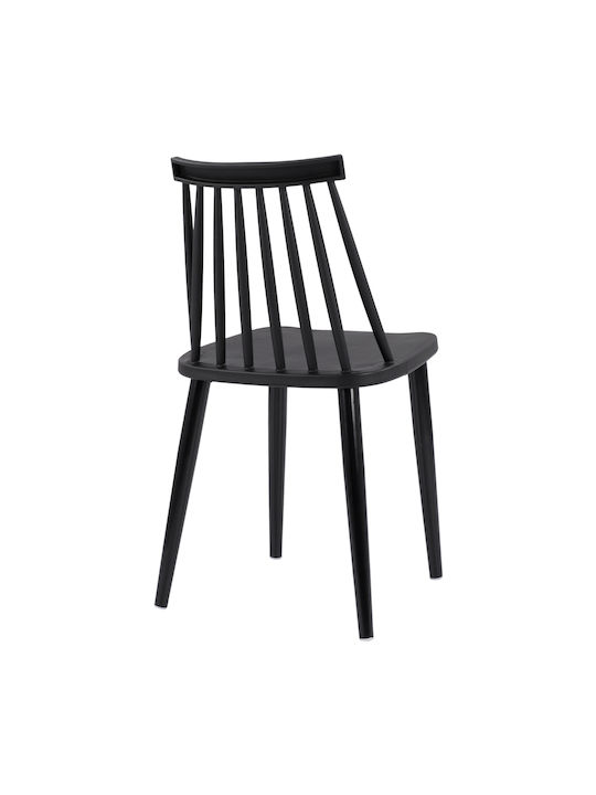 Vanessa Kitchen Polypropylene Chair Black 43x47.5x77cm