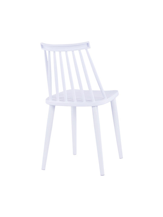 Vanessa Kitchen Polypropylene Chair White 43x47.5x77cm 4pcs