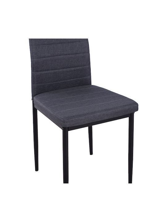 Lady Dining Room Fabric Chair Dark Grey 40x48x95cm