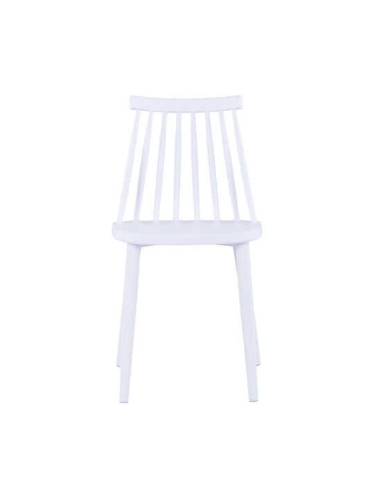 Vanessa Kitchen Polypropylene Chair White 43x47.5x77cm 4pcs