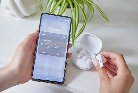 Intenso T502HAE In-ear Bluetooth Handsfree Ακουστικά με Θήκη Φόρτισης Λευκά