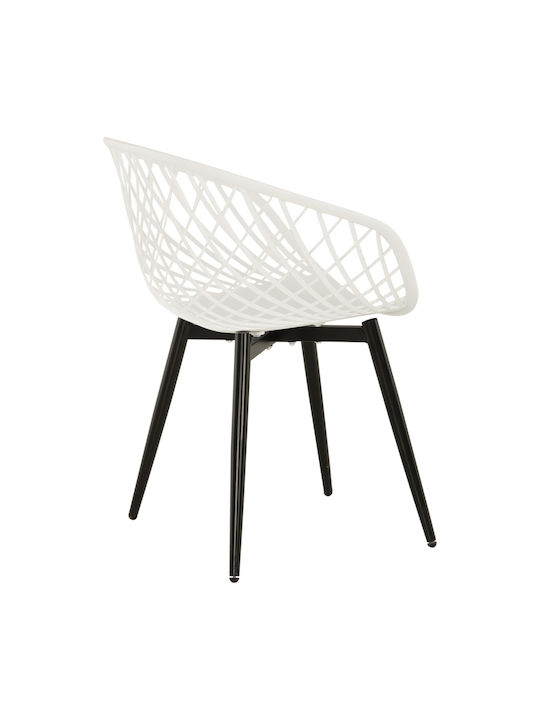 Ariadne Dining Room Polypropylene Chair White / Black 63x56x80cm
