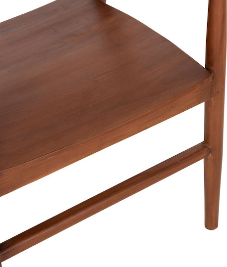 Nioni Πολυθρόνα Τραπεζαρίας Ξύλινη Καφέ 57x53x77εκ.