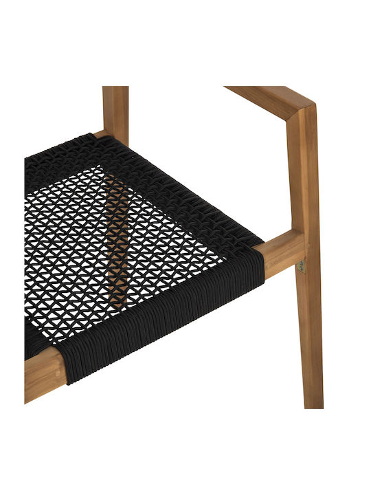 Charlotte Dining Room Wooden Armchair Black Velvet-Black Metal 59x54x83cm
