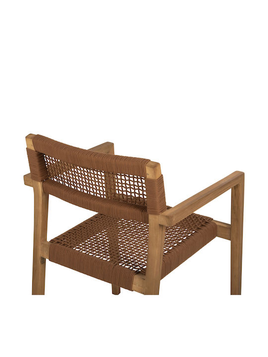 Charlotte Dining Room Wooden Armchair Beige 59x54x83cm