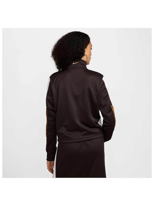 Nike Sportswear Women's Knitted Cardigan with Zipper Brown