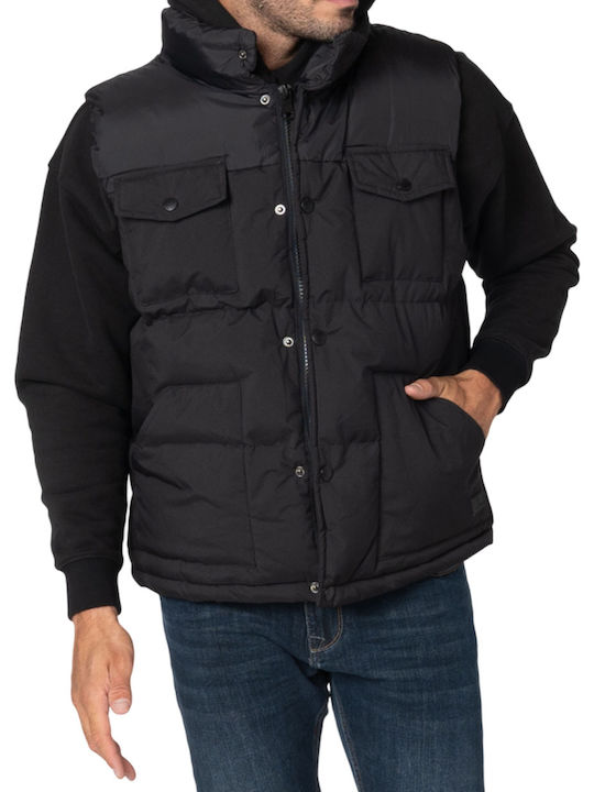 Frank Tailor Men's Sleeveless Puffer Jacket Black