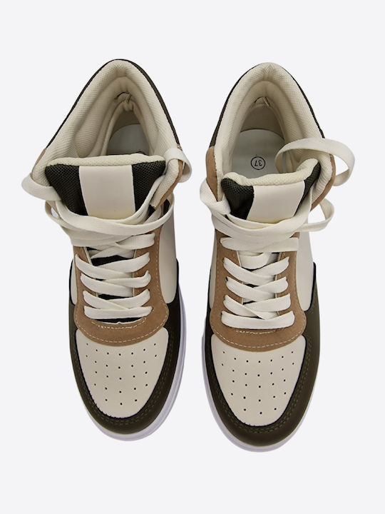 Γυναικεία Flatforms Μποτάκια Χακί