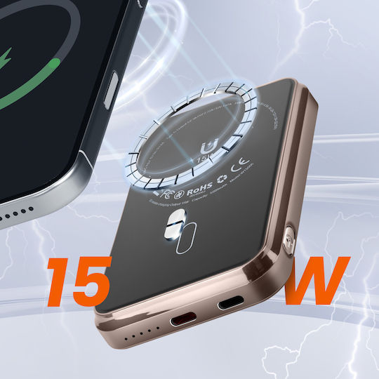 LinQ W8205 MagSafe Външна Батерия 5000mAh 15W Черна