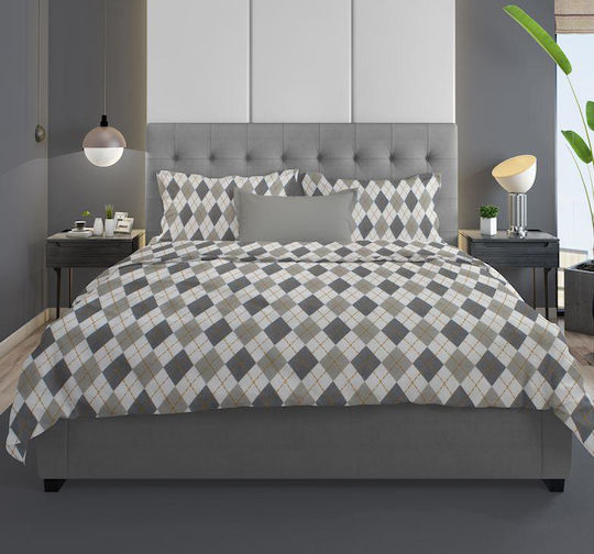 Dimcol Duvet Cover Cotton Single 160x240 Diamond 328