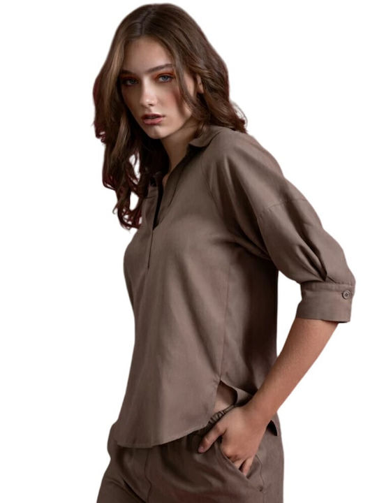 Desiree Women's Blouse Coffee