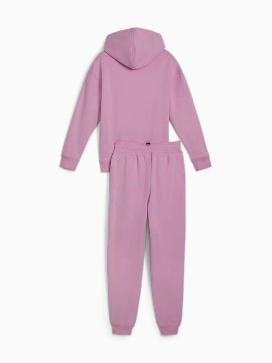 Puma Kids Sweatpants Set Dusty Pink Suit Fl G