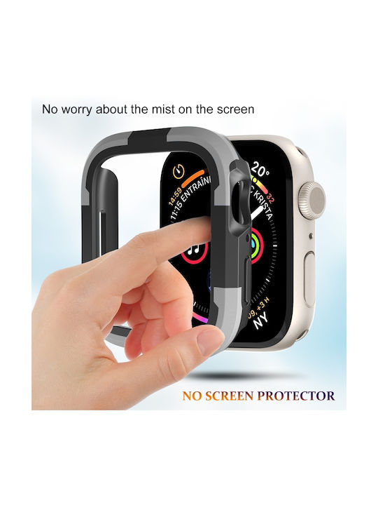 Silicone Case in Gray color for Apple Watch Series SE 2, 6, SE, 5, 4