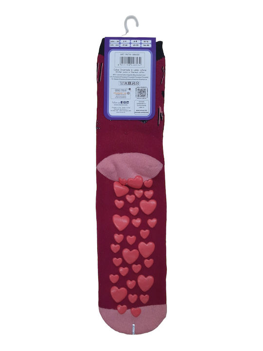 Anti-slip ENRICO COVERI thermal cotton SWEET LOVE sock grey