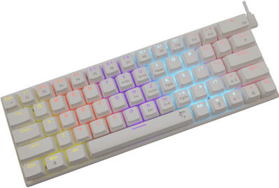 White Shark Wakizashi Gaming Mechanical Keyboard 60% with Custom Blue switches and RGB lighting (English US) White