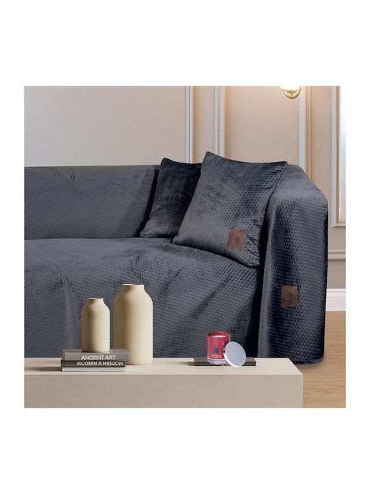 Greenwich Polo Club Sofa Throws 2 Seater 2798 180x250cm Dark Grey