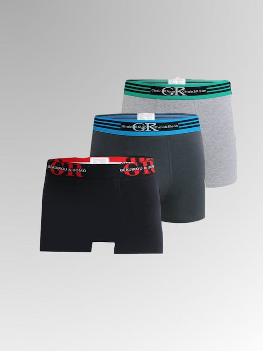 Uomo Herren Boxershorts Colorful 3Packung