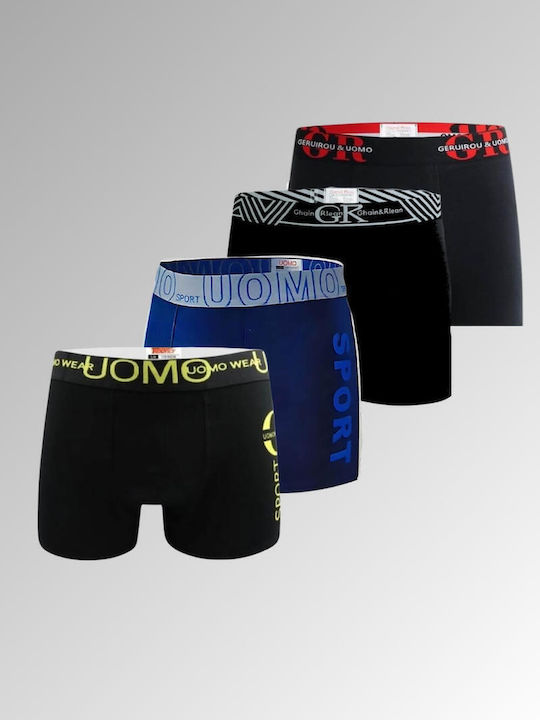 Uomo Herren Boxershorts Colorful 4Packung