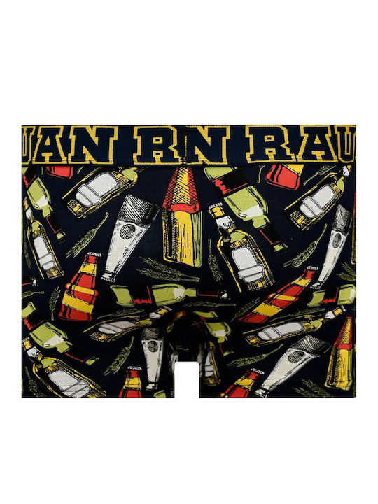 Juan Raul Herren Boxershorts Blue mit Mustern 1Packung