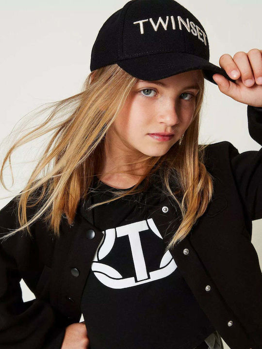 Kids' Crop Top Long Sleeve Black