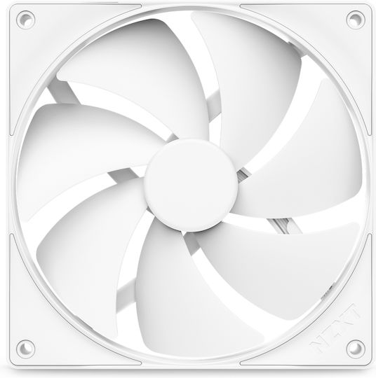 NZXT F140P Case Fan (200rpm) με Λευκό Φωτισμό και Σύνδεση 4-Pin PWM Λευκό