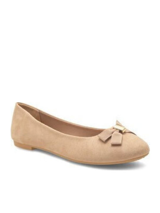Damen Ballerinas in Beige Farbe