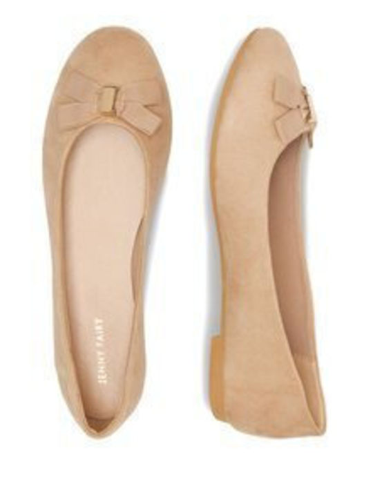 Damen Ballerinas in Beige Farbe