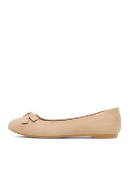 Damen Ballerinas in Beige Farbe