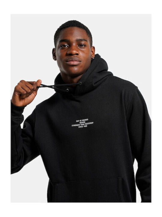 Rebase Men's Sweatshirt with Hood and Pockets Black