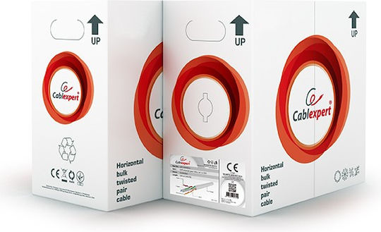 Cablexpert U/UTP Cat.6 (Gigabit) Καλώδιο Δικτύου Ethernet χωρίς ακροδέκτες 305m Γκρι